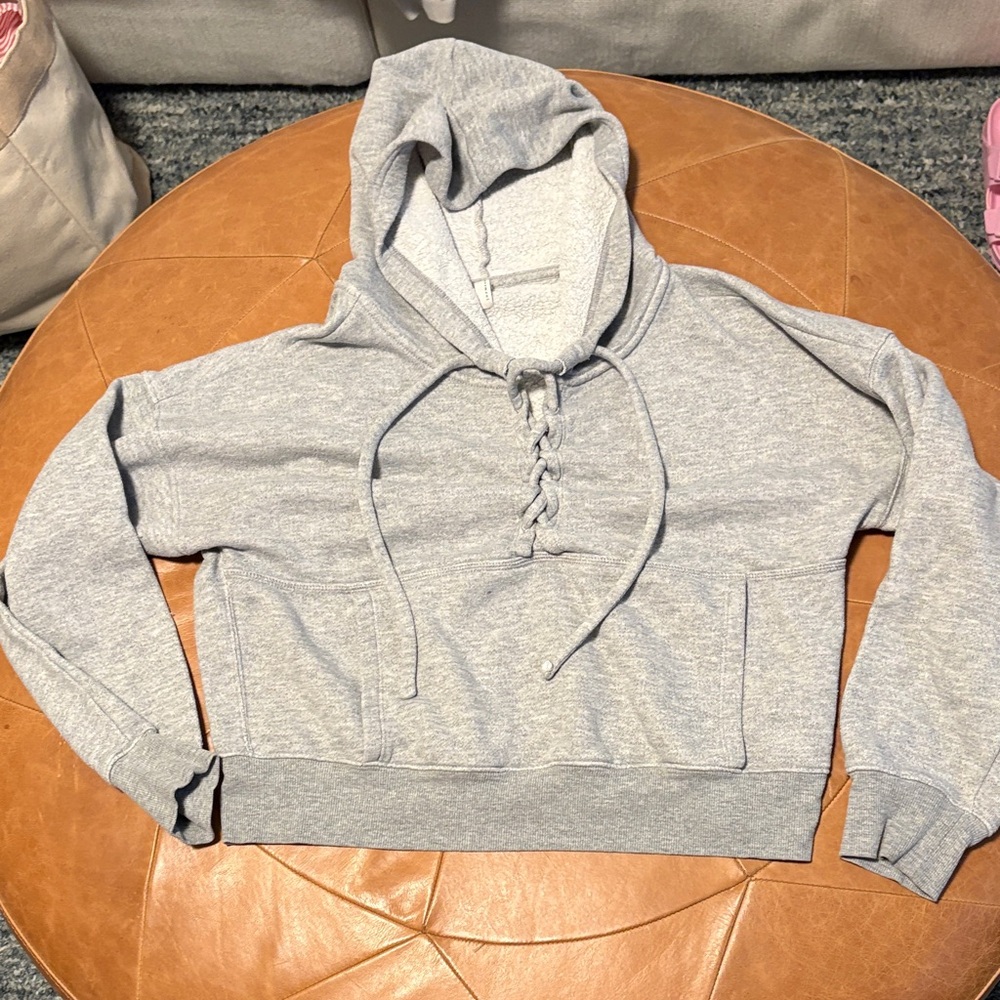 FP movement Gray Lace-Up Hoodie